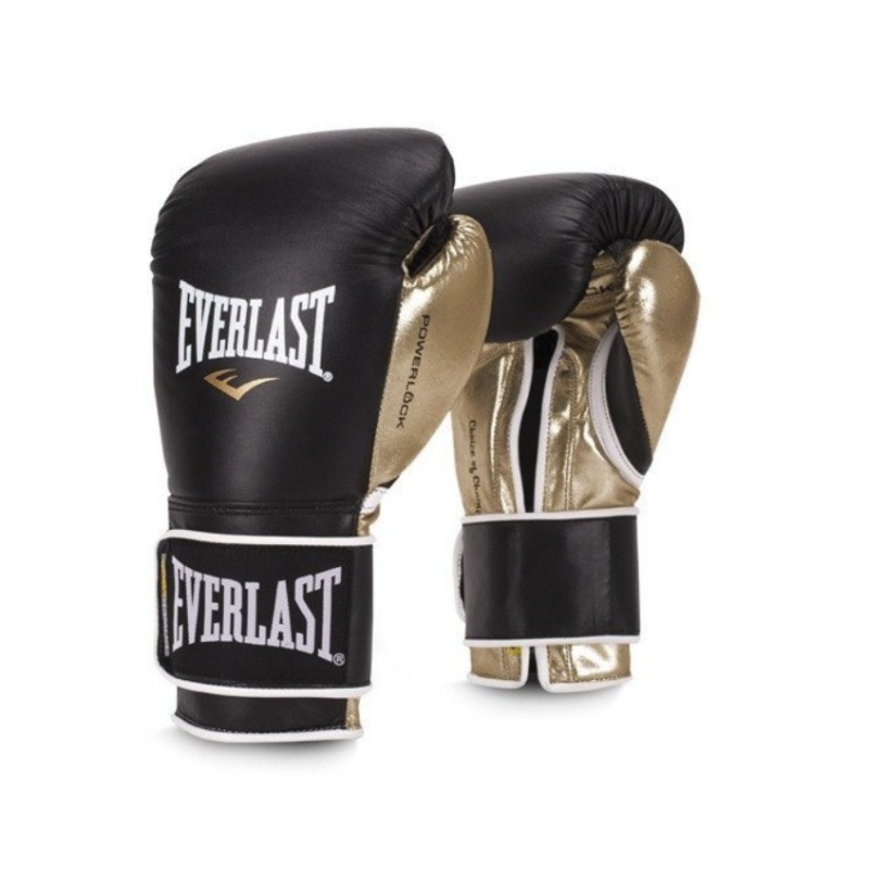 Gants de boxe combat Everlast Powerlock Pro - Noir/Or
