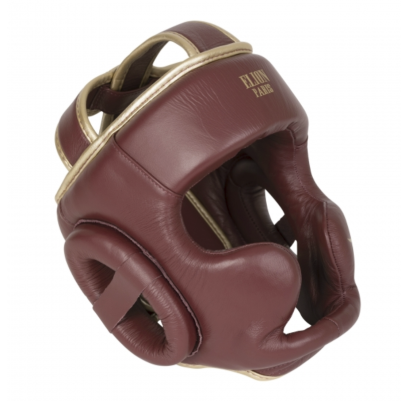 CASQUE DE BOXE ELION PARIS CUIR - BORDEAUX VINTAGE
