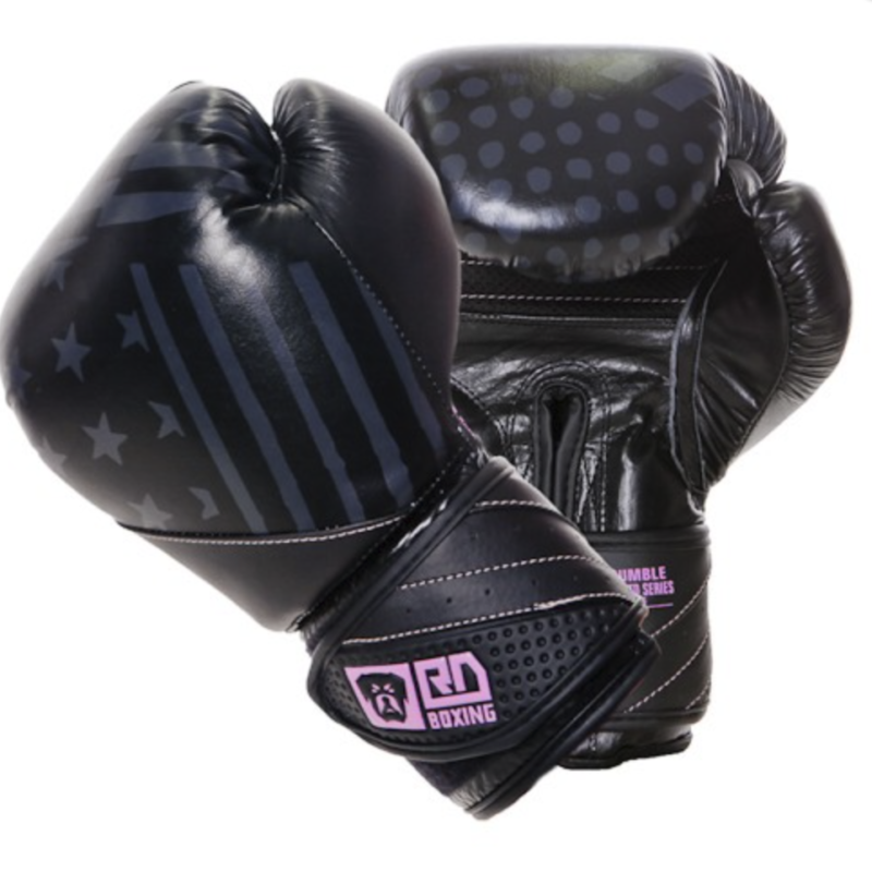 Gants rumble cuir - noir/Rose