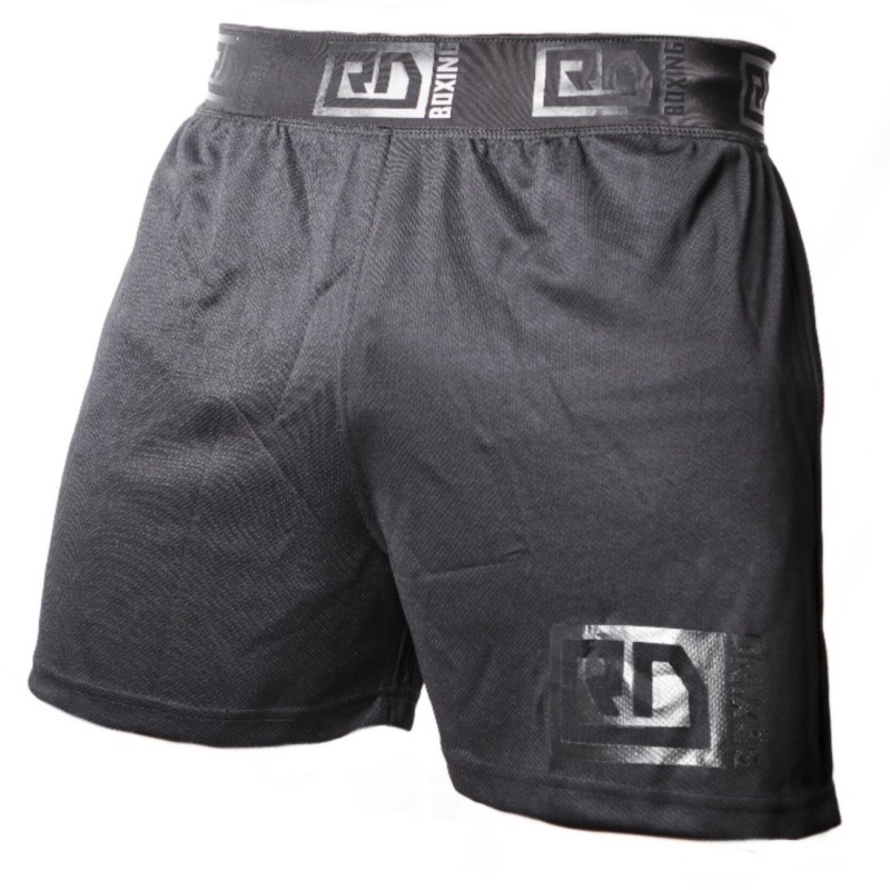 BOXING SHORT PERFORMER FILET MESH - logo NOIR