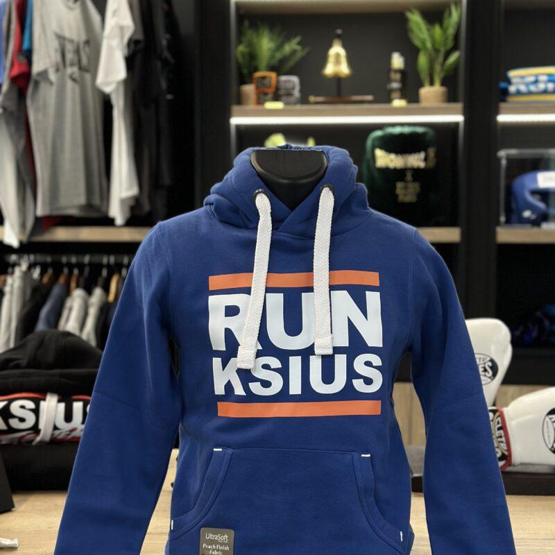 Sweatshirt capuche Run Ksius Bleu
