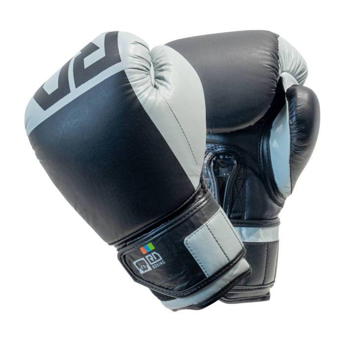 RUMBLE V6 CUIR - GANTS DE BOXE RUMBLE CUIR BLOCK COLOR GRIS /NOIR V6 RD BOXING