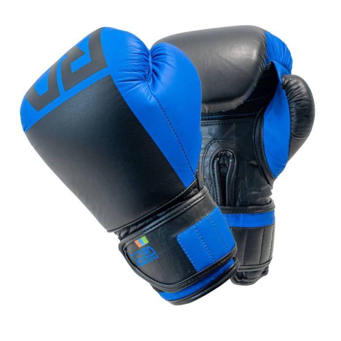 RUMBLE V6 CUIR - GANTS DE BOXE RUMBLE CUIR BLOCK COLOR BLEU NEON/NOIR V6 RD BOXING