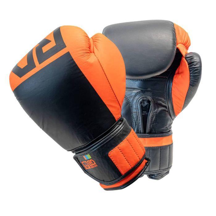 RUMBLE V6 CUIR - GANTS DE BOXE RUMBLE CUIR BLOCK COLOR ORANGE/NOIR V6 RD BOXING